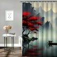 thumbnail image 2 of Shiartex Boat Lake Mountain Printed Shower Curtain Decor 100% Polyester Fiber Chic Modern Bathroom Decor with Hooks 60x72, 2 of 7