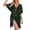 Green, variant on Plus Size Womens Mid-Length Sleeve Viscose Midi Dress 3/4 Sleeve V-Neck Printed Summer Dress for Prayer, Wedding Guest, Party (L-5XL)