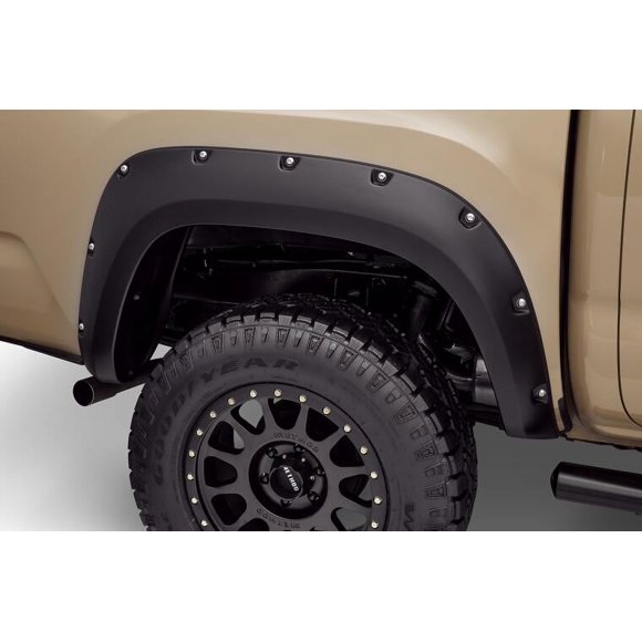 Fits 2022-2024 Toyota Tundra Bushwacker Fender Flare 30054-02 Pocket Style; 2-1/2 Inch Tire Coverage; Black; ABS Smooth Thermoplastic; 5-3/4 Inch Flare Height; Set Of 2