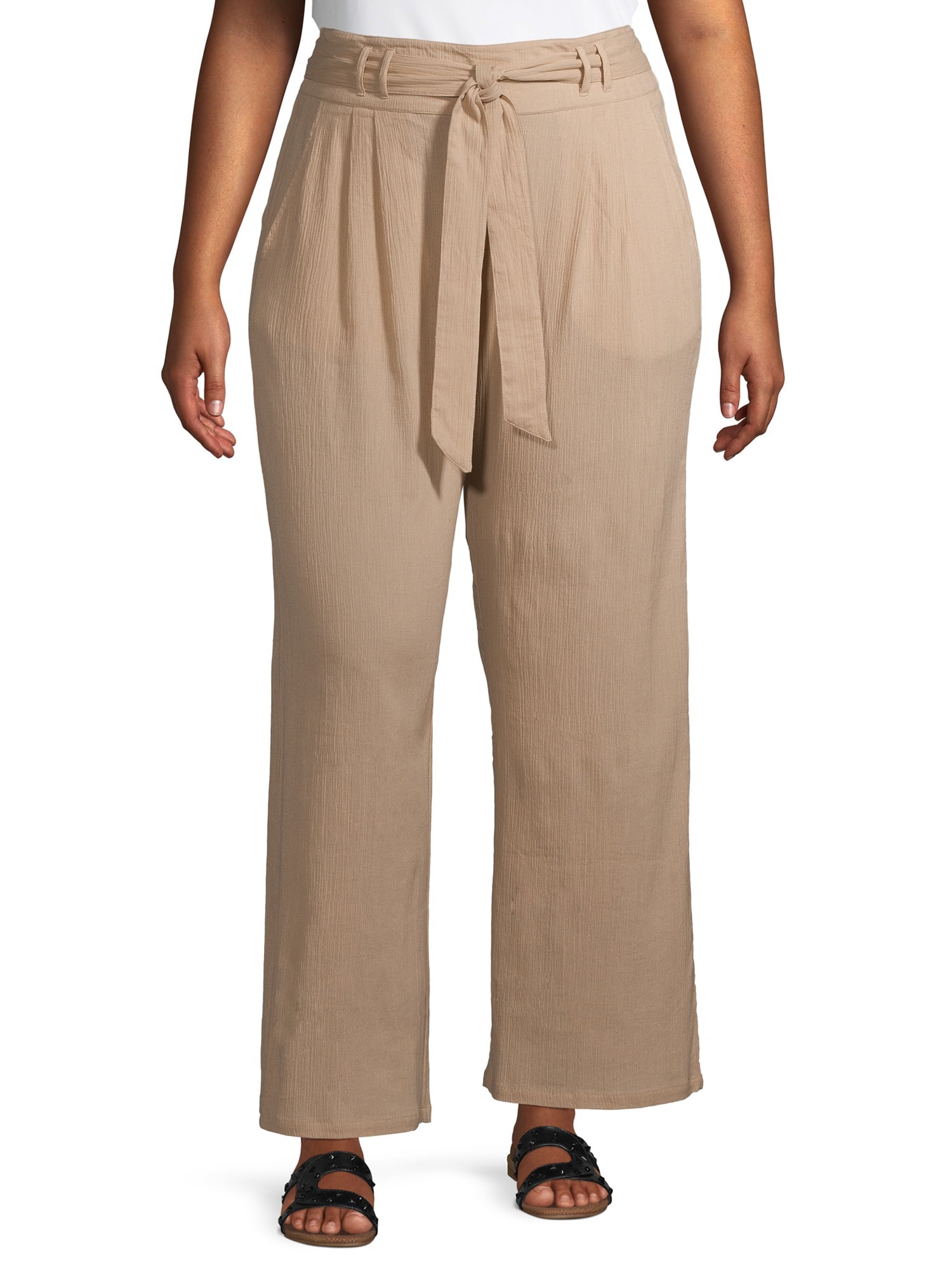 plus size gauze pants