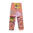 thumbnail image 3 of Lsque Flamingo Riding a Bicycle Print Men's Pajama Pants, Lounge Pant - Comfortable Home Wear,Elastic Waistband, Stylish Design-Medium, 3 of 9