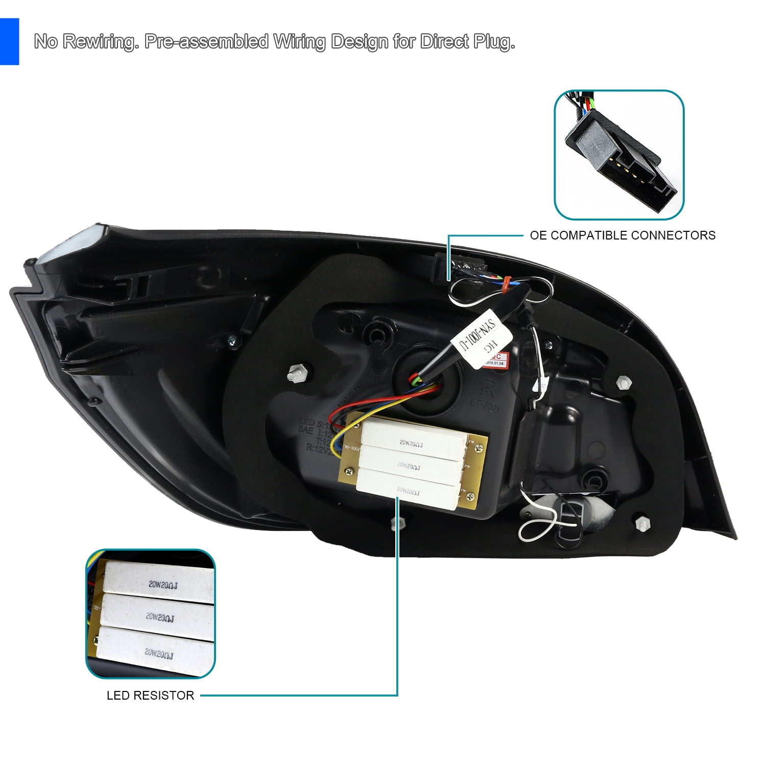 LED Bar Jet Black Tail Lights for 2004-2007 BMW E60 Honduras Ubuy