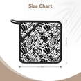 thumbnail image 2 of 1 PCS Pot Holders for Kitchen - Heat Resistant Silicone Pot Holders with Hanging Loop, vibrant boho flower black white Non Slip Oven Hot Pads, Potholders for Decor Baking Cooking Kitchen, 2 of 6