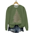 thumbnail image 4 of Christmas Sweatshirts for Women Oversized Fashion Vintage Xmas Holiday Tops Casual Christmas Sweater Long Sleeve Outfits Crewneck Fleece Sweatshirt Pullover Top, 4 of 7