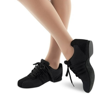 Danshuz Adult Black Canvas Upper Suede Sole Zoom Jazz Sneakers 7 Womens