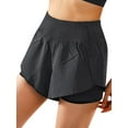thumbnail image 4 of YouLoveIt Women Yoga Running Shorts 2 in 1 Running Shorts Double Layer Yoga Athletic Shorts Elastic Waist Sports Shorts Workout Gym Yoga Shorts with Pockets, 4 of 7