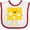 White and Red, variant on Inktastic Cute Kawaii Cheese Boys or Girls Baby Bib