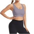 thumbnail image 2 of Zpanxa Sports Bras for Women, Women's Breathable Wirefree Yoga Bra with Wide Adjustable Straps & Removable Padded Cups, 2 of 5
