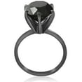 thumbnail image 2 of Pompeii 5 1/2ct Black Diamond Solitaire Engagement Ring 14k Black Gold (Black,), 2 of 3