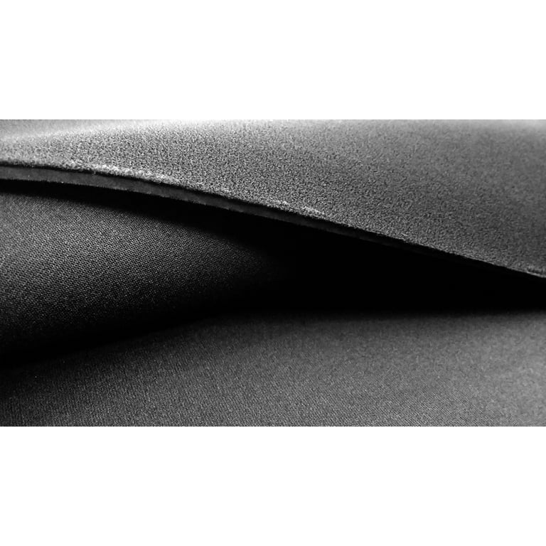2mm Medium Duty Extra Wide Loop Fabric, 4.5mm Unbroken Loop UBL, Hook  Compatible Neoprene Fabric, Scuba Fabric, Wetsuit Fabric, Double Sided  Material Laminated with Nylon & Loop (Black, 1' x 2') 