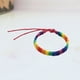 thumbnail image 4 of Pulsera de colores arcoíris hecha a mano, moderna, con cadena de cuerda, brazalete sencillo para hombre y mujer (colores mezclados uniformemente), 4 of 8