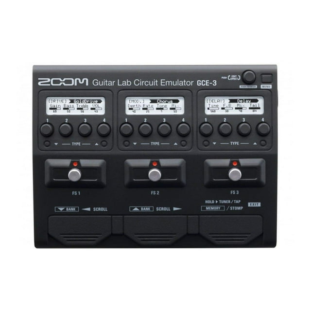 ZOOM Pedalera para Guitarra Multiefectos ZGCE3 negro