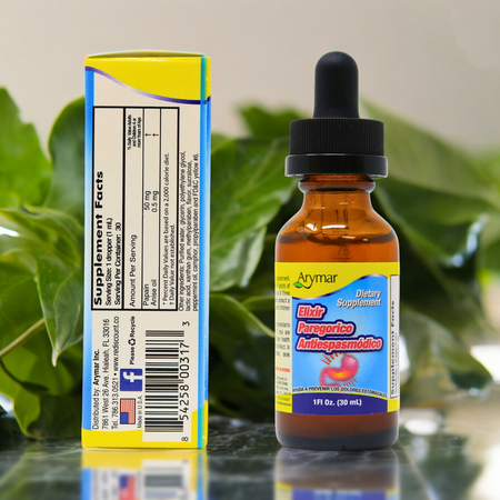 Elixir Paregorico Antiespasmodico. 1 oz