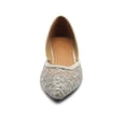 thumbnail image 3 of Ollio Women's Shoes Faux Suede Spangle Floral Lace Breathables Pointed Toe Ballet Flats F126, 3 of 6