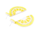 thumbnail image 1 of Beaded Circle Earrings, Handcrafted Half Circle Beaded Drop Earrings Ultra Light  For Party, 1 of 8
