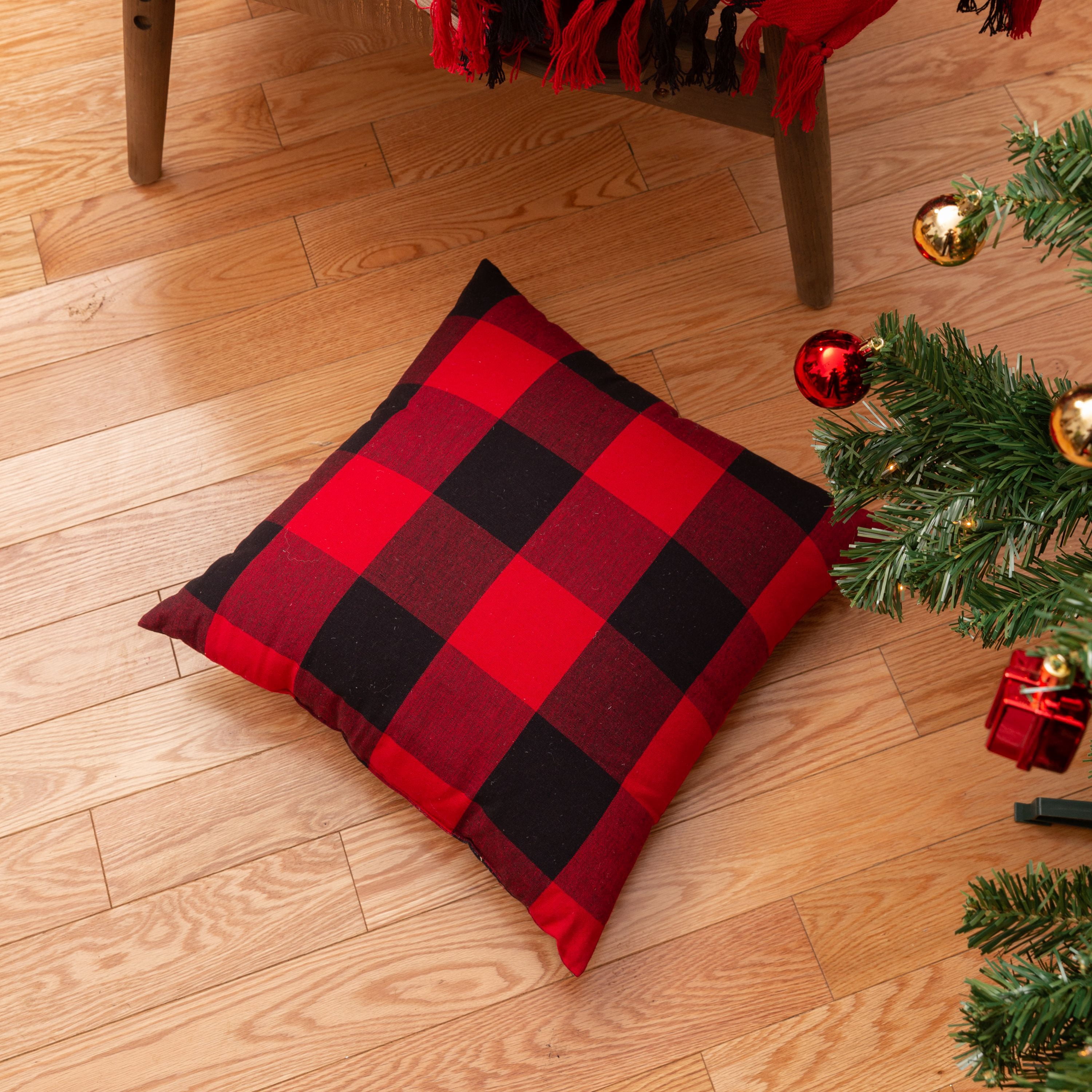 Fabstyles Buffalo Check 2 Piece Cushion Set with 100% Cotton Cover