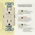 thumbnail image 3 of Faith 15A GFCI Outlet, Slim, Tamper-Resistant GFI Receptacle with Wall Plate, Light Almond, 3 of 6