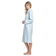 thumbnail image 3 of Casual Nights Women's Zipper Front Jacquard Terry Fleece Robe Duster - Blue - X-Large, 3 of 4