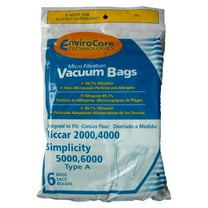 Riccar Type A Vacuum Cleaner Bags for Riccar 2000, 4000 & Simplicity 5000, 6000 (6 Pack)