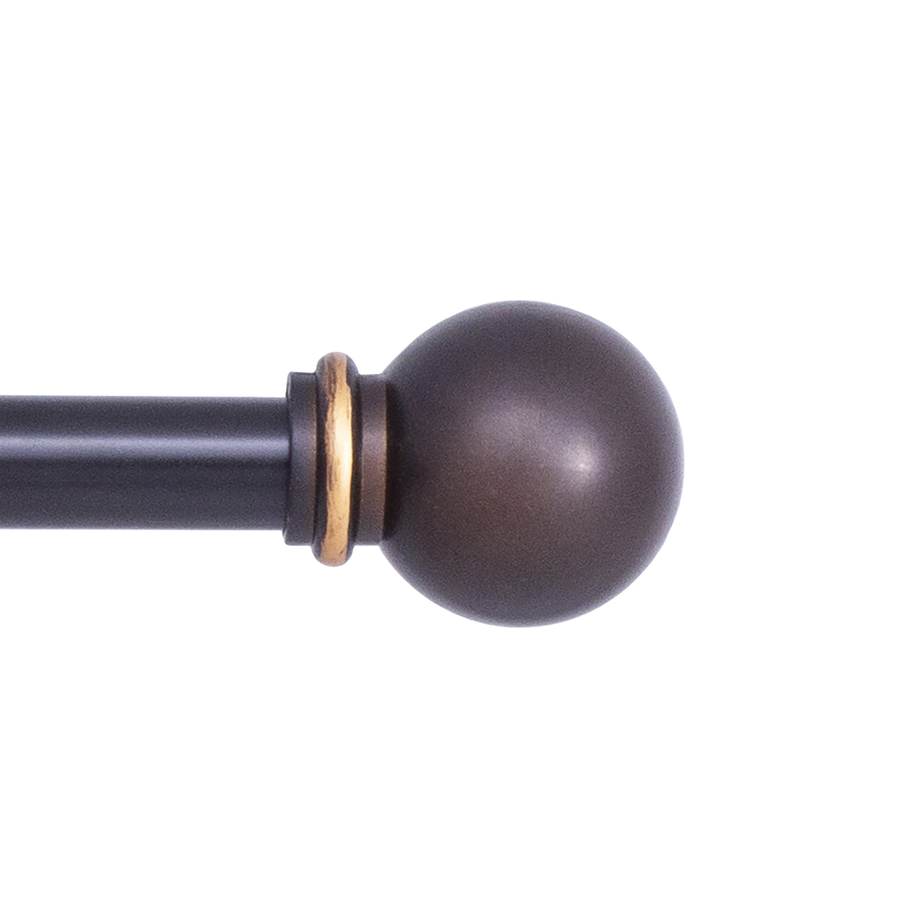 Kenney Chelsea Ball Window Curtain Rod Black 48 to 86-Inch 