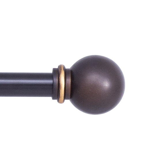 Kenney KN71700 Chelsea 5/8" Standard Decorative Window Curtain Rod, 28-48", Oil Rubbed Bronze
