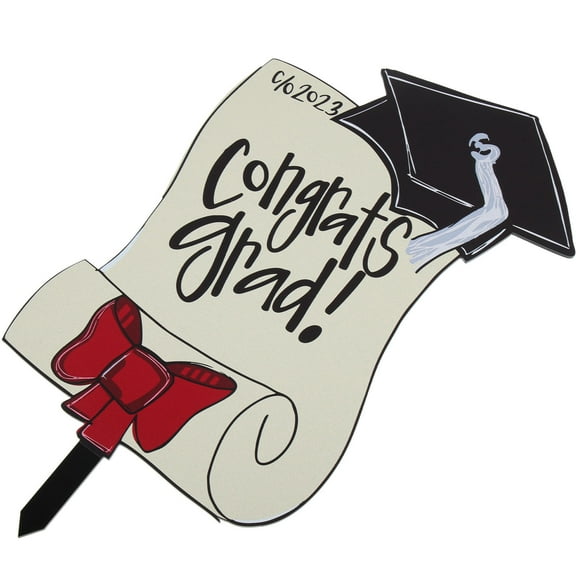 AURARMLET Graduation Party Welcome Yard Sign Graduation Lawn Sign Acrylic 1Pack