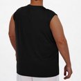thumbnail image 4 of asjyhkr Plus Size Mens Athletic Tank Tops Mesh Stretch Sleeveless Crew Neck Shirts Gym Running Workout Shirts(XXXXL,Black), 4 of 7