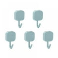 thumbnail image 1 of 5pcs Adhesive Hooks Cute Key Hooks Double-sided Adhesive Square Key Placement Classification For Entryway Door Bathroom Kitchen, 1 of 5