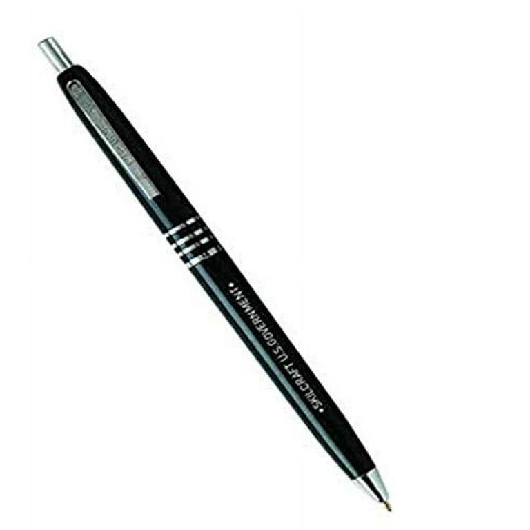 SKILCRAFT Liquid Impression Porous Point Pen, Stick, Extra-Fine 0.4 mm,  Black Ink, Silver/Black Barrel, Dozen, GSA 752001519437