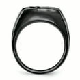 thumbnail image 2 of Edward Mirell Titanium Black Signet Ring Man  For Dad Mens  For Him, 2 of 10