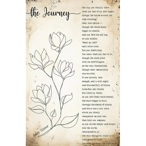 The Journey Poem Wall Artwork for Living Room Art Print Kitchen Decoration Painting ES Bathroom Poster for Bedroom poster