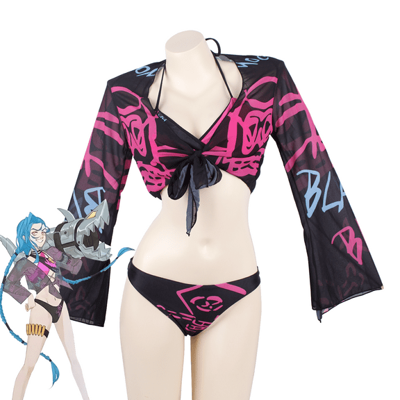 Women's Anime Swimsuit Bikini Game Cosplay Bathing Suits for Summer Beach Pool