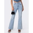 thumbnail image 2 of EMMIOL Women's High Waist Stretchy Flare Jeans Light Wash Bell Bottom Denim Pants Y2K Trendy Vintage Jeans, 2 of 6