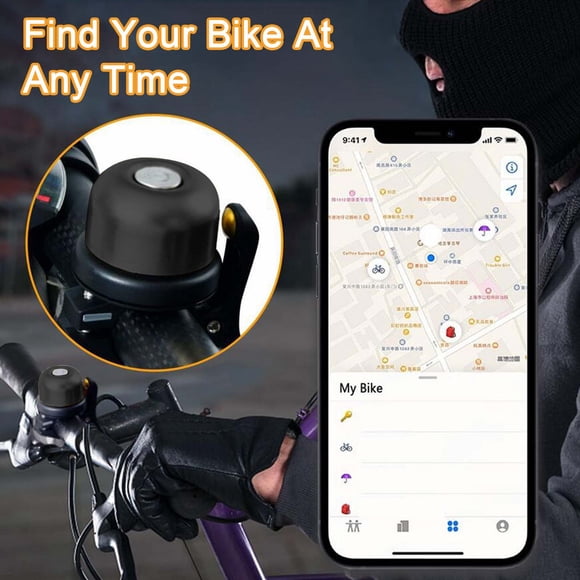Bicycle Anti-Lost Device Locator with Hidden Storage Design, Easy Installation for Theft Prevention, Compact Tracker for Bike Security