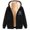 Black, variant on Fartey Women Winter Hoodies Zip Up Fleece Sherpa Lined Warm Sweatshirts Jacket Loose Casual Long Sleeve Coat with Pockets Dandelion Print Coats