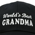 thumbnail image 2 of DALIX Worlds Best Grandma Hat Gift Embroidered Cotton Cap in Black, 2 of 6