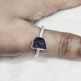 thumbnail image 3 of Natural Amethyst Ring, Rough Amethyst Gemstone Ring, Feb Birthstone, Twisted Band, 925 Sterling Silver, Womens Ring, Christmas, Thanksgiving, Handmade, Statement Jewelry, Rough Gemstone Jewelry, 3 of 6