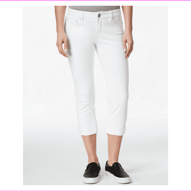 Indigo Rein Indigo Rein Juniors' Second Skin Cropped Cuffed Jeans