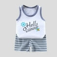 thumbnail image 4 of 2Pcs Baby Girls Outfit Clearance Toddler Kids Baby Boys Girls Fashion Cute Sleeveless Vest ShortsPrint Casual Suit, 4 of 4