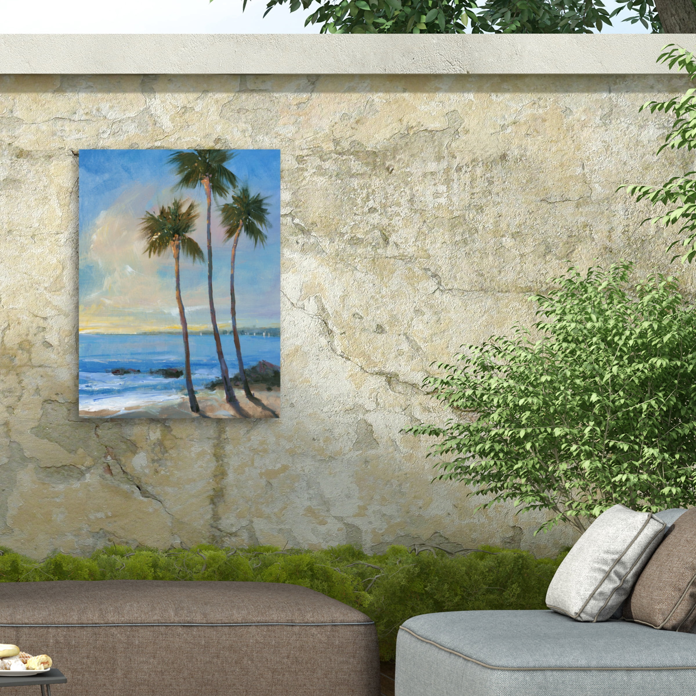 Tim O'Toole 'Tropical Breeze II' Outdoor Canvas 32x32