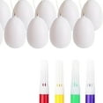 thumbnail image 6 of EHJRE 12Pcs DIY Easter Eggs Blank White Easter Eggs for Kindergarten Spring Easter 6cm, 6 of 9