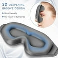 thumbnail image 6 of MOONORAH Sleep Eye Mask, 3D Contoured Eye Covers, 100% Light Blocking with Adjustable Strap, Sleeping Mask for Side Sleeper Men Women Memory Foam, Grey, 6 of 10
