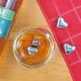 thumbnail image 5 of Southern Homewares Heart Shape Stainless Steel Chilling Ice Cubes Reusable For Whiskey Wine Beverage Set of 4, 5 of 6
