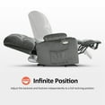 thumbnail image 5 of MCombo Oversized Lay Flat Power Lift Recliner with 27.2'' Wide Seat for Bariatric Elderly, Infinite Position, Fabric(Medium-Wide, Grey), 5 of 10