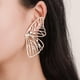 thumbnail image 1 of Pendientes colgantes de mariposa grandes, alas de mariposa huecas doradas, aretes colgantes, mariposa Bohemia, 1 of 5