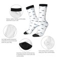thumbnail image 4 of Honeii Cute Shark Print Adult Socks,Crew Socks,Casual Calf Socks,Daily Wear Socks for Men & Women, Perfect for Sports, Casual and Everyday Use, 4 of 6