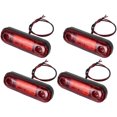thumbnail image 1 of 4 luces de posición laterales rojas de 3,4 pulgadas y 3 LED para camión, remolque, indicador de señal trasera, autocaravana, impermeable, 12 V-24 V, 1 of 5