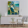 thumbnail image 4 of HFDF By the Seashore by Pierre-Auguste Renoir The World Classic Art Reproductions, Giclee Canvas Prts Wall Art for Home Decor, 11x14inch Framed, 4 of 6