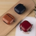 thumbnail image 2 of Allytechgroup for Airpods 4th Gen with Keychain & Cleaning Kit, PU Leather Visible Front LED Shockproof Full Body Protective Cover Headphone Case for Airpods 4th Gen 2024 (USB-C), Black, 2 of 13
