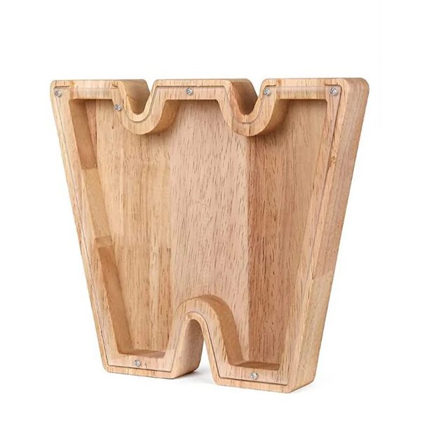 Hucha de madera de 26 letras, Caja de Ahorro de madera maciza, almacenamiento de monedas, adorno de escritorio, decoración, manualidades, regalos de navidad